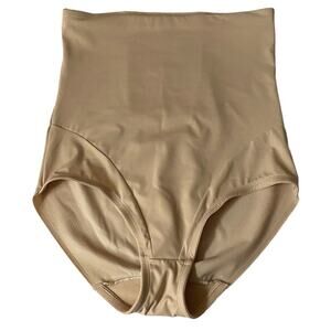 Ambrielle ShaperBrief Beige Wonderful Edge Back Magic High Waist Control Large
